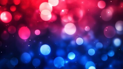 Abstract bokeh background with red and blue circles. Possible use Digital art, graphic design