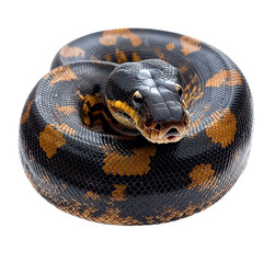 Obraz premium A Anaconda isolated on transparent background, PNG