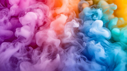 Obraz premium Vibrant multicolored smoke swirls