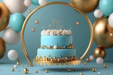 Happy birthday greeting card. Paper cut and craft style.
