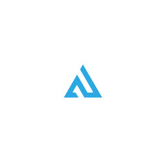 Letter A icon logo flat vector design