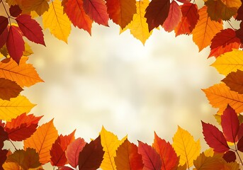 Autumn Leaf Frame: Warm Hues and Gentle Light