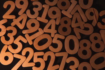 Background or texture of numbers. Finance data concept. Mathematic. Banking or currency. Business and economic growth.
