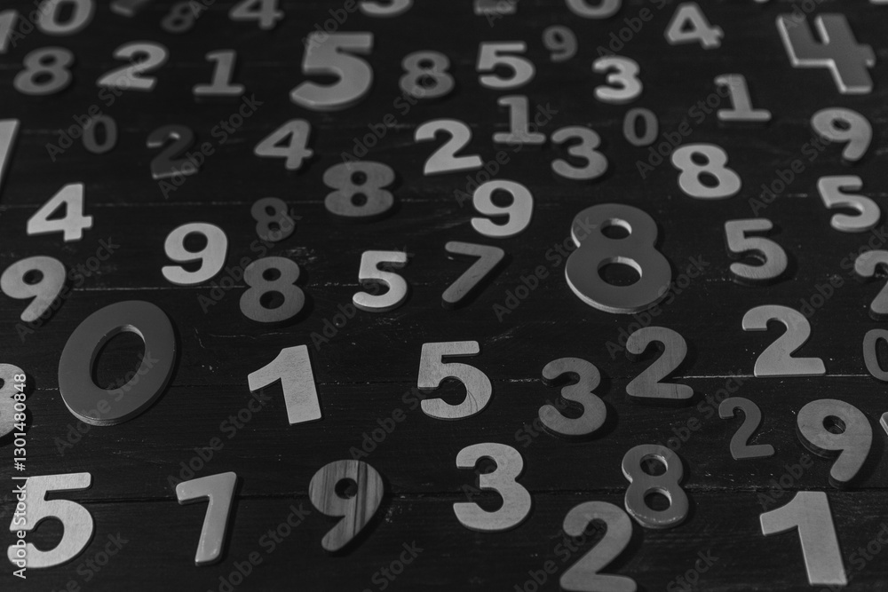 Poster background of numbers. from zero to nine. numbers texture. finance data concept. mathematic. seamles