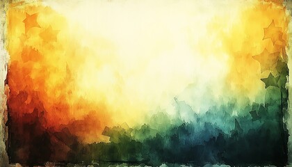 Fototapeta premium Starry watercolor paint wash gradient