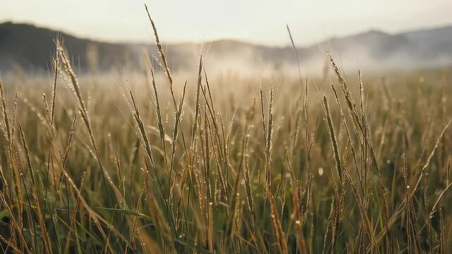 Lush Wild Grass Close-Up