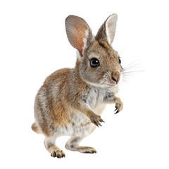 Charming Wallaby Hop isolated on transparent background, PNG