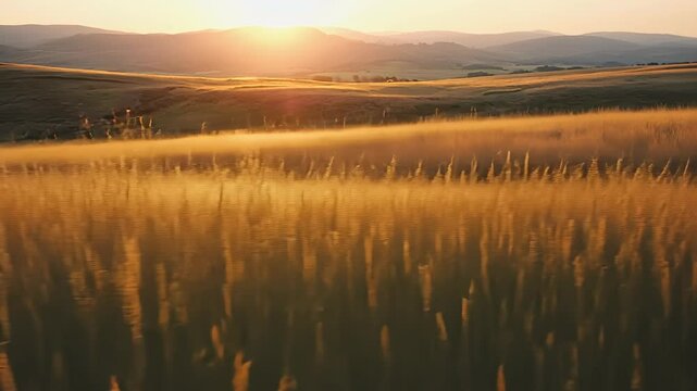 Tall Green Grass Field