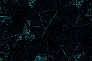 Abstract close-up of a glowing blue digital circuit board, showcasing intricate connections and technological design on a black background.

