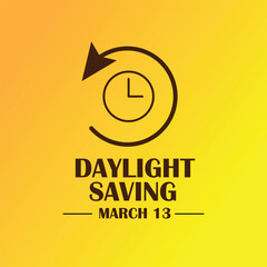 Daylight Saving Time Poster Or Banner Background.