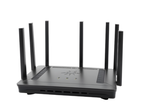 Wireless router isolated on a transparent background