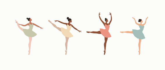 Fototapeta premium Graceful Ballet Dancers, Inclusive Representation in Classical Dance