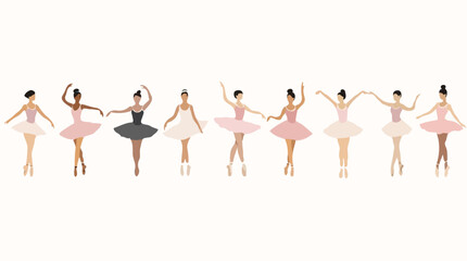 Obraz premium Graceful Ballet Dancers, Inclusive Representation in Classical Dance