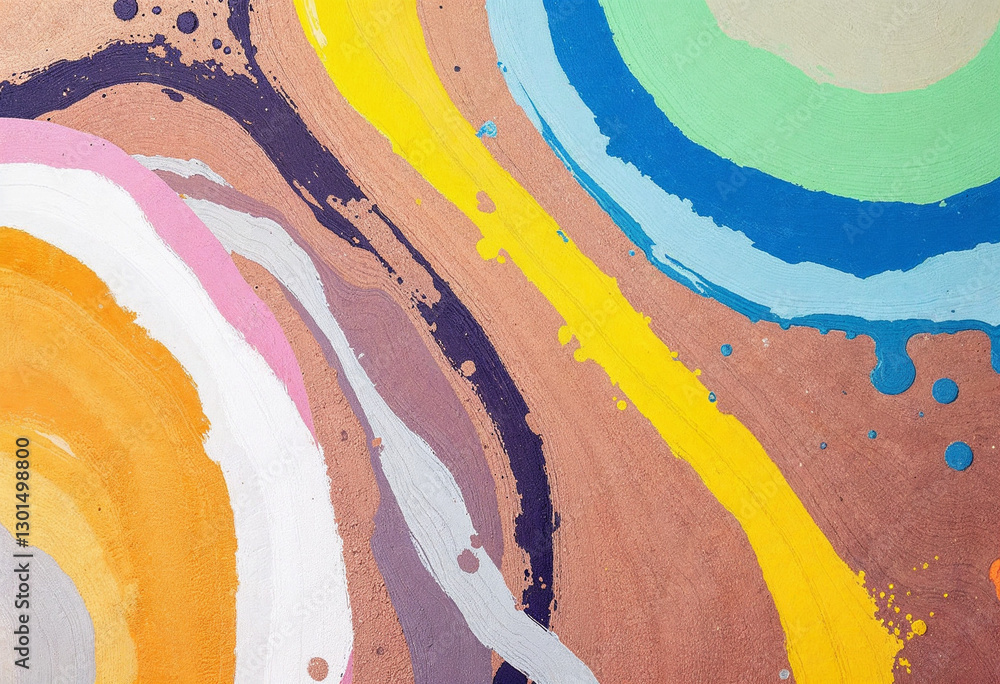 Aufkleber abstract colorful fluid painting with vibrant brushstroke patterns and dynamic artistic texture for 