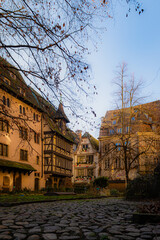 The wonderful architecture of Strasbourg on a winter morning