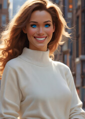 Fototapeta premium Portrait of an Attractive Young Woman