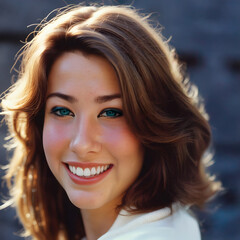 Fototapeta premium Portrait of A Beautiful Young Woman