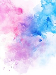 Fototapeta premium Soft pastel watercolor splash, pink, blue, and lavender hues, airy and delicate, abstract artistic background, high-resolution, dreamy aesthetic, ultra-detailed 