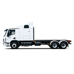 Truck side view isolated on transparent background