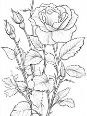 Fototapeta premium A black-and-white bouquet of roses