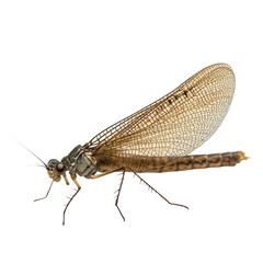 Mayfly isolated on transparent background, PNG