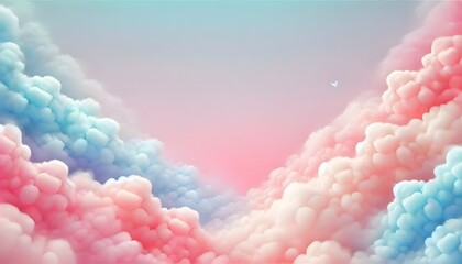  A smooth cotton candy gradient blending soft pink, baby blue, and light purple, creating a whimsical and elegant aesthetic