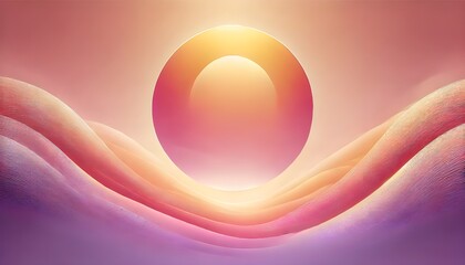A smooth sunrise gradient blending warm pink, golden orange, and soft lavender, creating a radiant and uplifting aesthetic