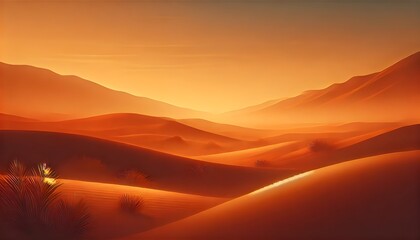 A smooth desert sunset gradient blending deep orange, burnt sienna, and soft gold, creating a warm and earthy aesthetic