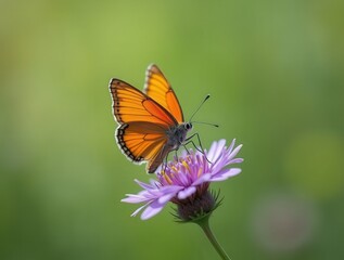 Fototapeta premium Colorful Butterfly on Lavender Flower in Spring