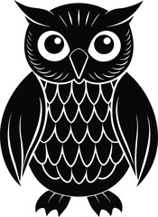 cute owl on white background