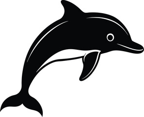 dolphin isolated on white background. vector dolphin.
