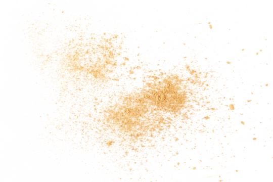 Face powder flying isolated on white background, clipping path	