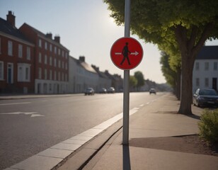 red traffic sign on the street