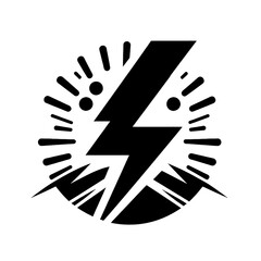 Obraz premium Illustration lightning icon isolated on white background