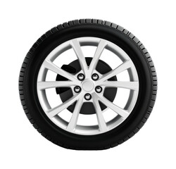 Obraz premium High-Performance Alloy Wheel for Modern Vehicles with Sleek Design and Enhanced Grip, cut out