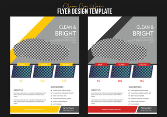 Modern Car Wash Flyer - Auto Detailing, Car Rental, Service Price List & Poster Templates.Ultimate Modern Car Wash Flyer Bundle - Sleek Designs for Auto Detailing, Rentals, Services & Promotions