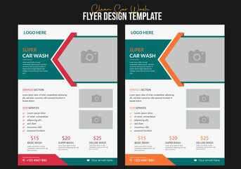 Modern Car Wash Flyer - Auto Detailing, Car Rental, Service Price List & Poster Templates.Ultimate Modern Car Wash Flyer Bundle - Sleek Designs for Auto Detailing, Rentals, Services & Promotions
