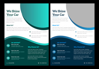 Modern Car Wash Flyer - Auto Detailing, Car Rental, Service Price List & Poster Templates.Ultimate Modern Car Wash Flyer Bundle - Sleek Designs for Auto Detailing, Rentals, Services & Promotions