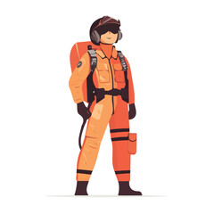 Pilot character design in illustration and vector