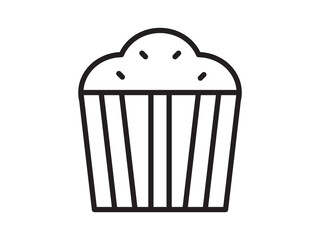Black and white cake icon