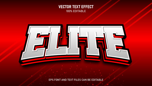 Elite game sport editable text effect