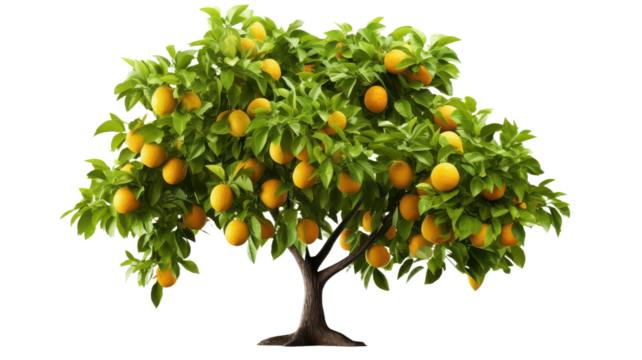 3D Osageorange Tree isolated on transparent background, PNG