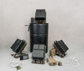 Advanced Electronic Warfare Equipment Setup Displayed with Accessories