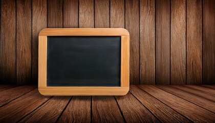blackboard on wooden wall