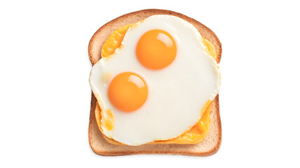 Fried Eggs on Toast, Breakfast Food, Morning Meal, Delicious