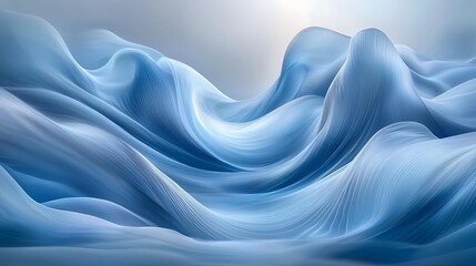 Fototapeta premium Abstract Blue Liquid Waves Landscape