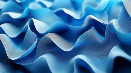 Obraz premium Abstract blue wavy fabric texture