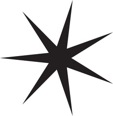 Fototapeta premium Sparkle star icon. Retro futuristic sparkle vector isolated on transparent background. Shining sparkle icon, Blink twinkle star shape concept. Abstract cool shine effect sign vector design.