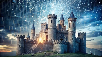 Fototapeta premium Fairytale Castle at Sunset