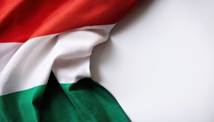 Celebrating cultural pride with a vibrant tricolor flag displayed on a white background